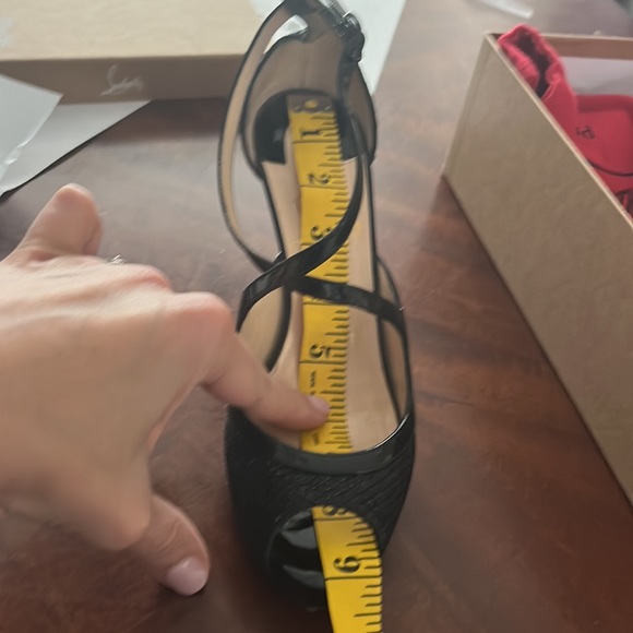 Christian Louboutin Mira Bella 100 Patent Glitter Black Size 36 - Picture 8 of 8